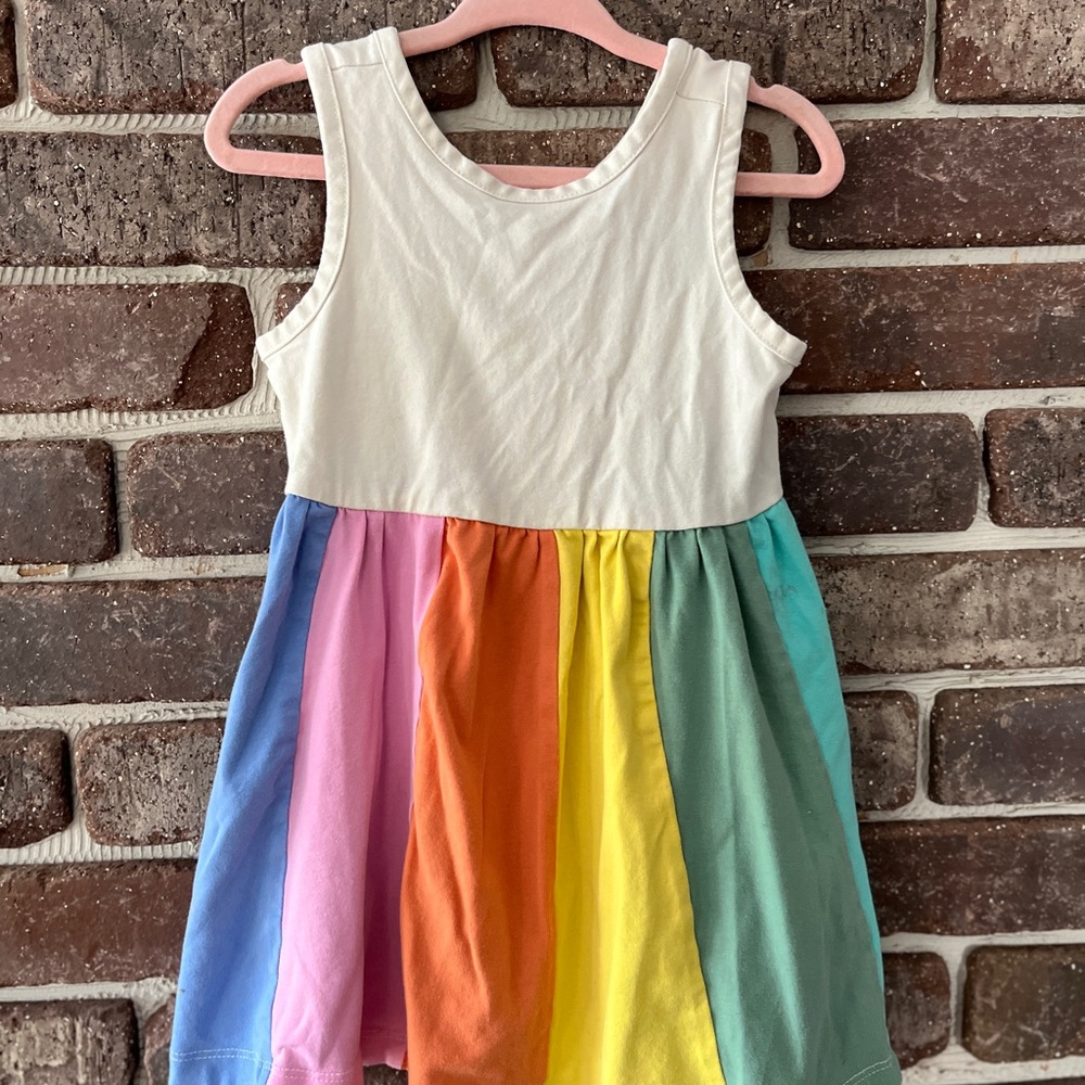 Hanna Andersson Rainbow Sleeveless Girls Dress